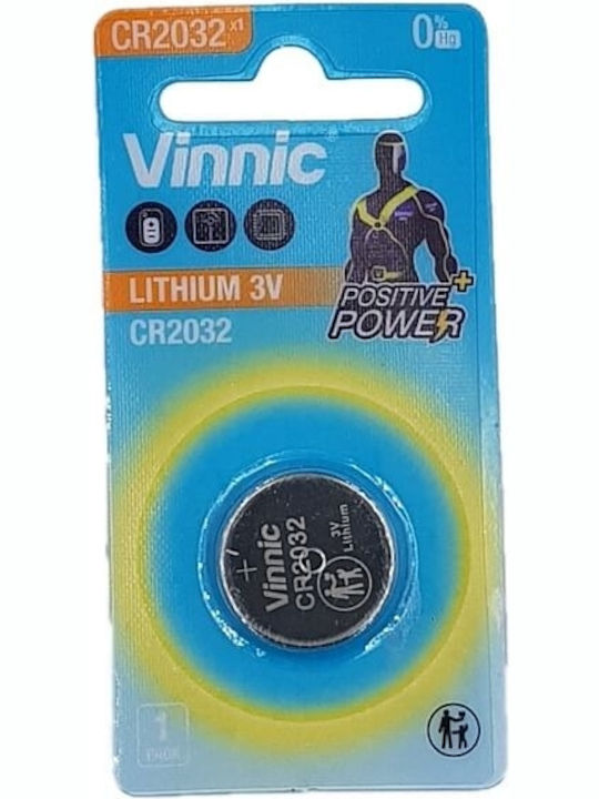 Vinnic Positive Power Μπαταρία Λιθίου Ρολογιών CR2032 3V 1τμχ