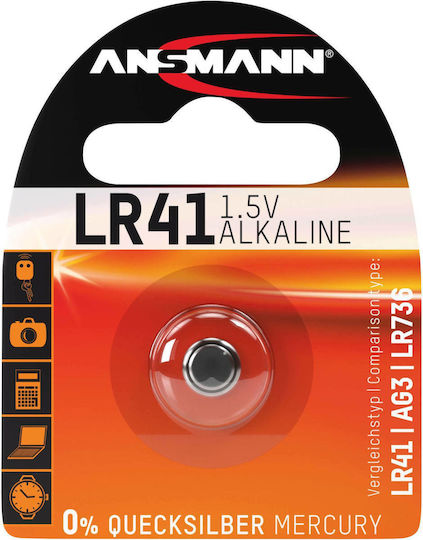 Ansmann Batterie Alkalisch für Uhren LR41 1.5V 1Stück