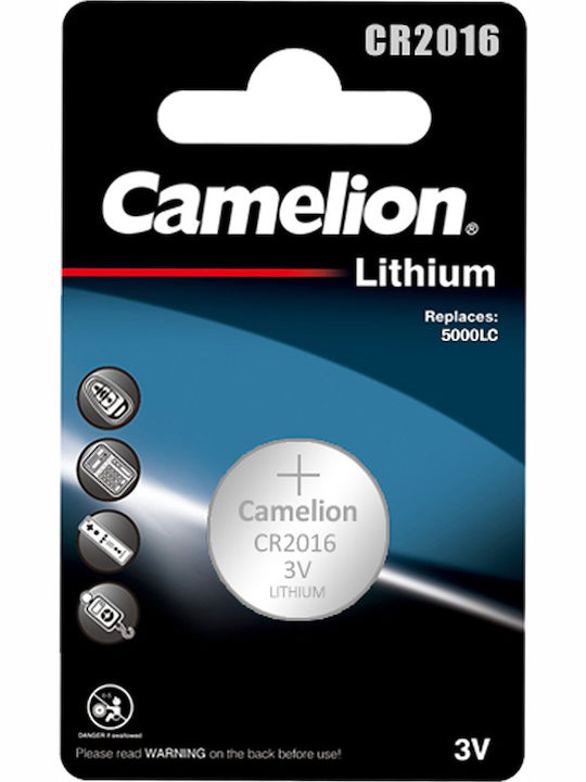 Camelion Μπαταρία Λιθίου Ρολογιών CR2016 3V 1τμχ