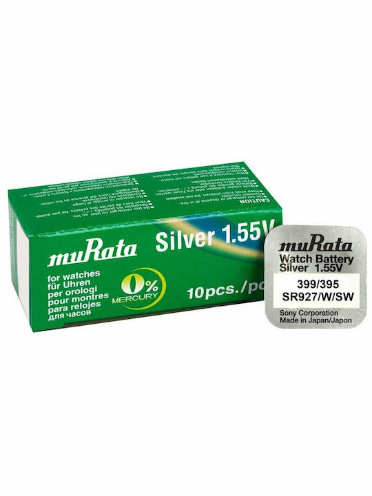 Murata 395/399 Μπαταρίες Silver Oxide Ρολογιών SR57 1.55V 10τμχ