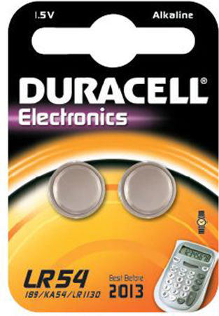 Duracell Electronics Batterien Alkalisch für Uhren LR54 1.5V 2Stück