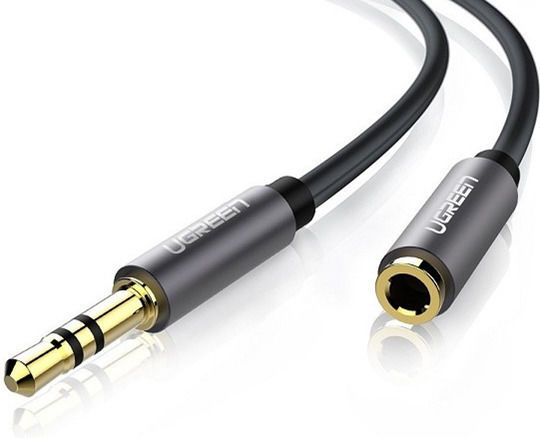 Ugreen 3.5mm Audio Cable Male to Female Black 5m with Gold Plated Terminals 10538