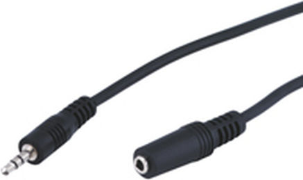 Goobay Καλώδιο Ήχου 3.5mm male - 3.5mm female Μαύρο 5m 50090