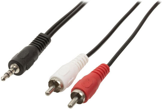 Nedis 3.5mm Jack Cable - RCA Male Black 5m