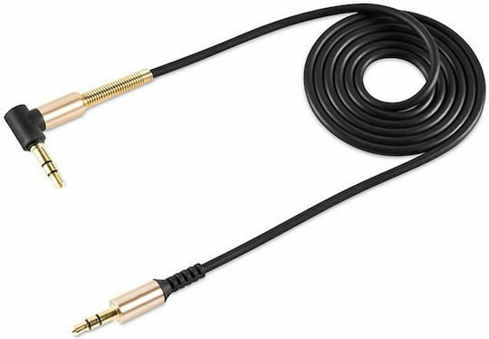 Hoco 3,5mm Klinkenkabel mit 3,5mm Stecker - Schwarz 1m mit Vergoldeten Anschlüssen UPA02