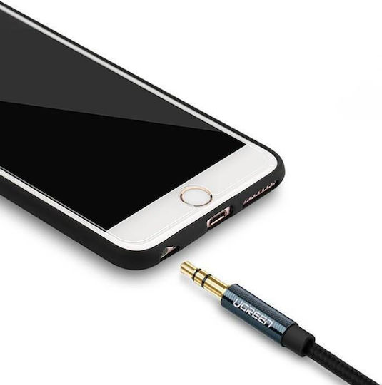 Ugreen 3,5mm Klinkenkabel 3,5mm Stecker - 3,5mm Stecker Blau 2m mit Vergoldeten Anschlüssen 10687