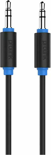Prolink Καλώδιο Ήχου 3.5mm male - 3.5mm male Μαύρο 0.5m PB105-0050