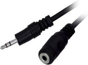 Bridge Cable Кабел За Звук 3,5 мм Мъжки - 3,5 мм Женски Черен 3м