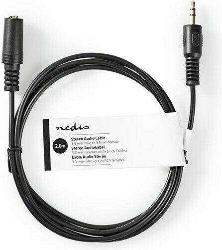 Nedis 3.5mm Jack Cable Male to Female Black 2m