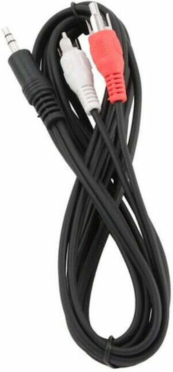 Cablexpert Καλώδιο Ήχου 3.5mm male - RCA male Μαύρο 2.5m CCA-458-2.5M