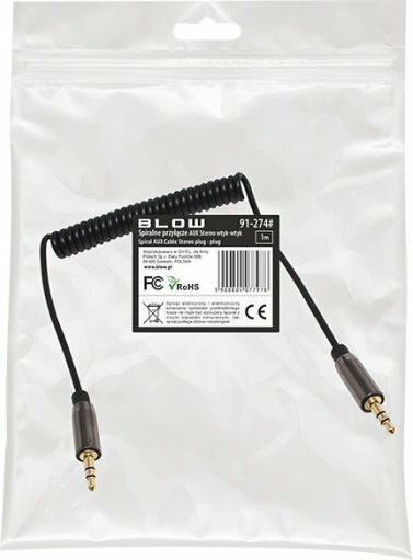 Blow 3,5mm Klinkenkabel 3,5mm Stecker - 3,5mm Stecker Schwarz 1m DM-91-274