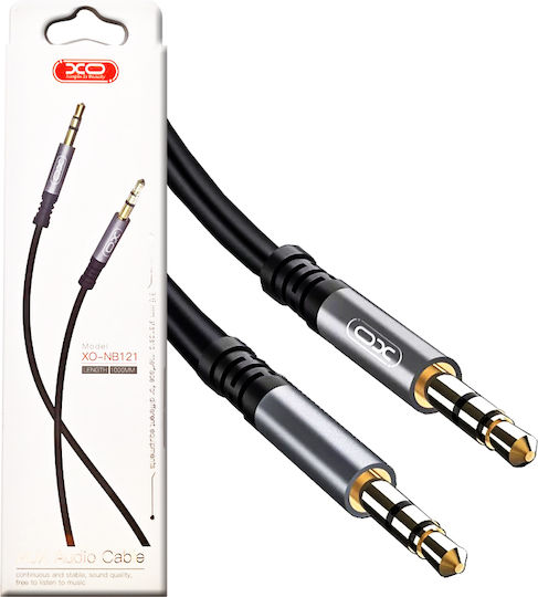 XO 3,5mm Klinkenkabel 3,5mm Stecker - 3,5mm Stecker Schwarz 1m
