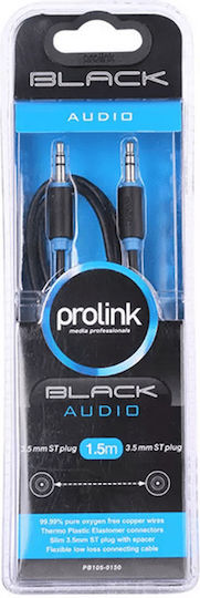 Prolink Кабел За Звук 3,5 мм Мъжки - 3,5 мм Мъжки Черен 3м PB-105-0300