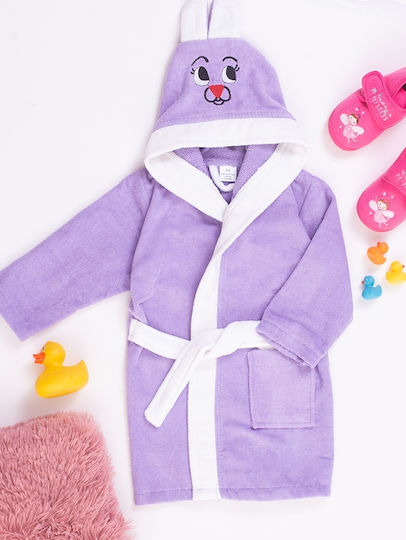 Comfort Kids Hooded Bathrobe Lilac