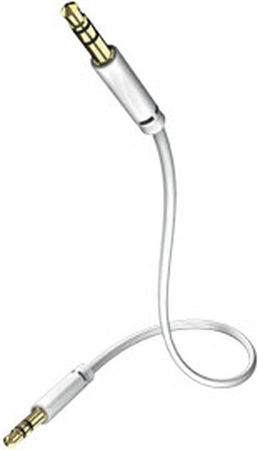 Inakustik 3.5mm Male To RCA Male Audio Cable White 0.5m With Gold Plated Terminals 003100005