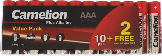 Camelion Plus Алкални Батерии AAA 1.5V 12бр 09.01.0043