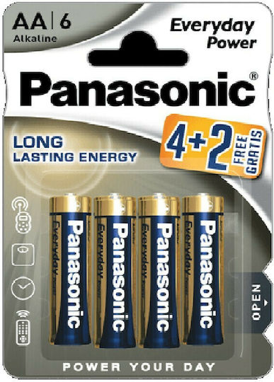 Panasonic Everyday Power Baterii Alcaline AA 1.5V 6buc