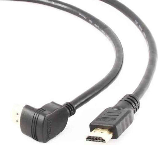 Cablexpert HDMI 1.4 High Speed 1080p 120Hz Angle (90°) Cable HDMI male - HDMI male 3m Μαύρο