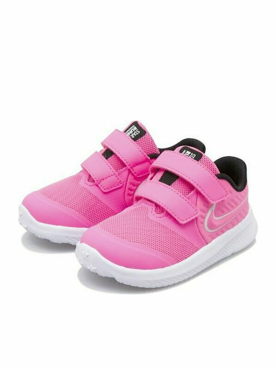 Star Runner Star Runner 2 Kids Sports Shoes Running with Hoop & Loop Closure Pink Glow / Photon Dust / Black / White