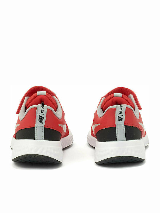 Revolution 5 Kids Sports Shoes Running with Hoop & Loop Closure University Red / Lt Smoke Grey