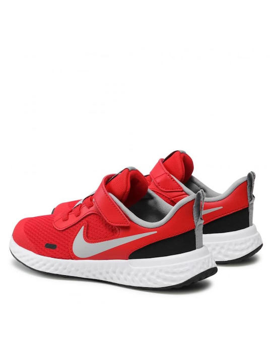 Revolution 5 Kids Sports Shoes Running with Hoop & Loop Closure University Red / Lt Smoke Grey