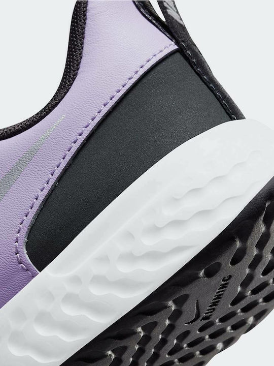 Kids Sports Shoes Running Revolution 5 Lilac / Metallic Silver / Dark Smoke Grey