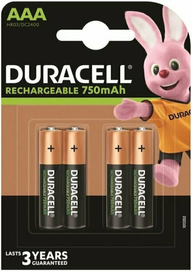 Duracell StayCharged Baterii Reîncărcabile AAA Ni-MH 750mAh 1.2V 4buc