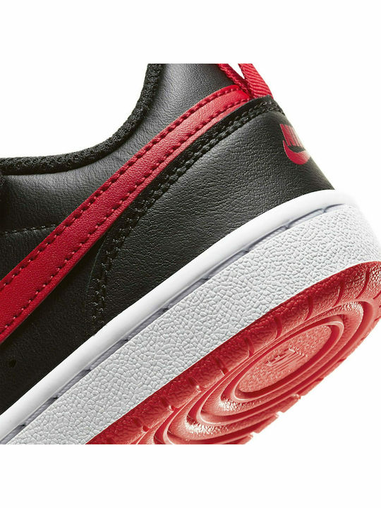 Court Court Borough Low 2 Kids Sports Shoes Basketball with Hoop & Loop Closure Black / University / Red / White