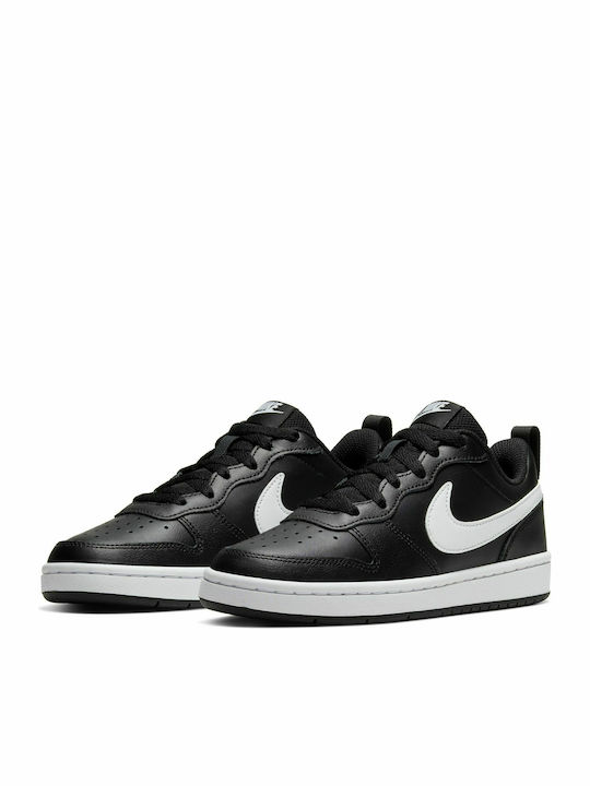 Gs Court Borough Low 2 Kids Sports Basketball Shoes with Laces Black