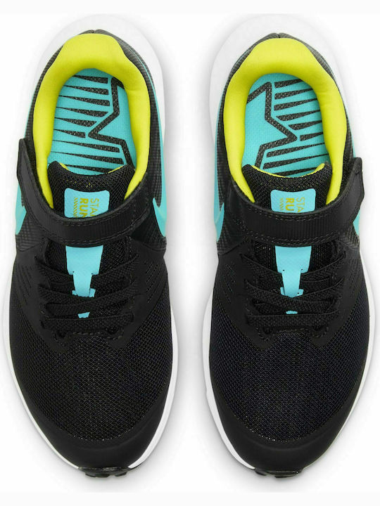 Αthletische Kinderschuhe Laufen Star Runner 2 Black / Chlorine Blue / High Voltage / White