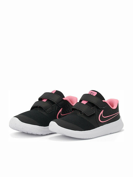 Star Runner Runner Star 2 Kids Sports Shoes Running with Hoop & Loop Closure Black