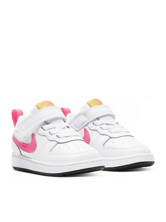 Borough Low 2 Kids Sports Shoes with Hoop & Loop Closure White
