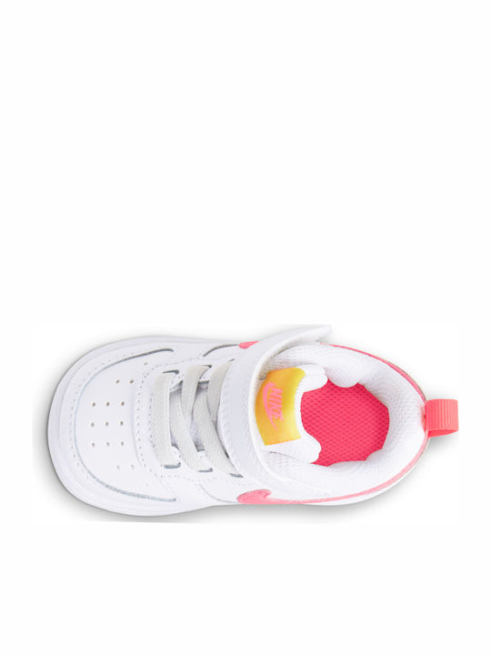 Borough Low 2 Kids Sports Shoes with Hoop & Loop Closure White