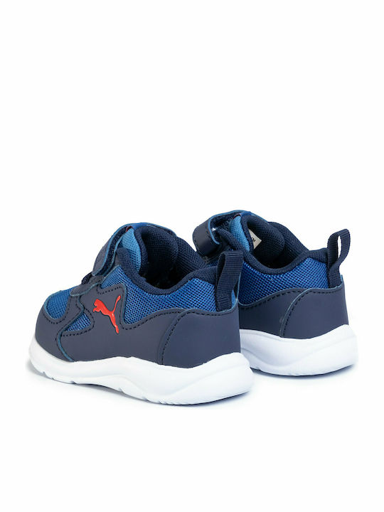 Fun Racer Kids Sports Shoes Running with Hoop & Loop Closure Navy Blue