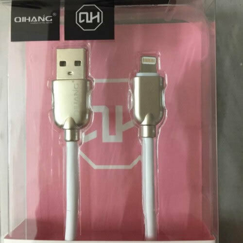 QIHANG C3420 Редовна USB-A към Lightning кабел Бял 1.5м