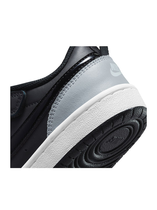 Court Court Borough Kids Sports Shoes Basketball with Hoop & Loop Closure Gray