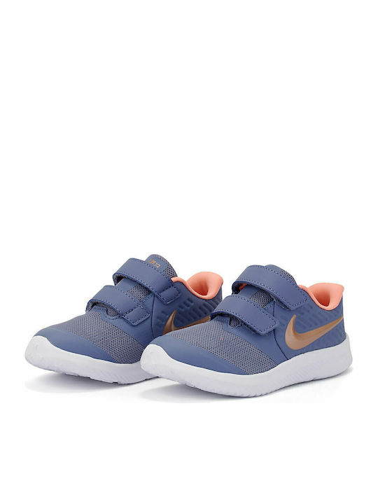 Star Runner Star Runner 2 Kids Sports Shoes Running with Hoop & Loop Closure World Indigo / Metallic Red Bronze