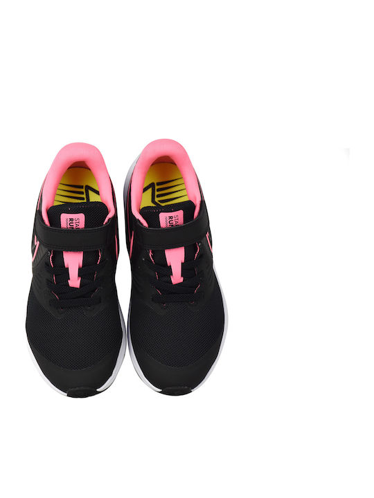 Stern Läufer Star Runner 2 Kinder Sportschuhe Laufen mit Bügel- und Schleifenverschluss Black / Sunset Pulse / White