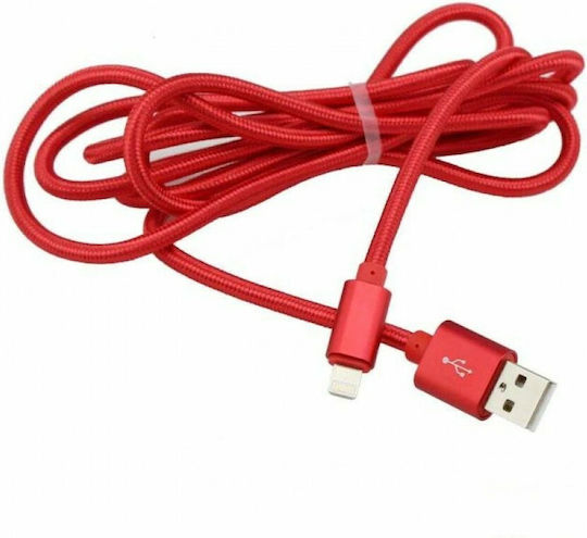 KLGO S-50 Braided USB-A to Lightning Cable Red 2m