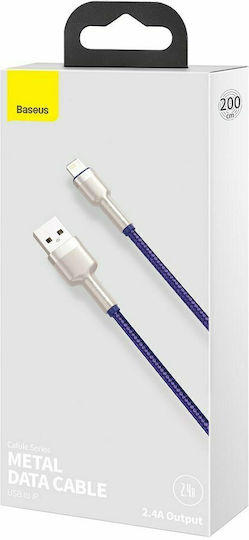 Baseus Cafule Series Braided USB-A to Lightning Cable Purple 2m (CALJK-B05)