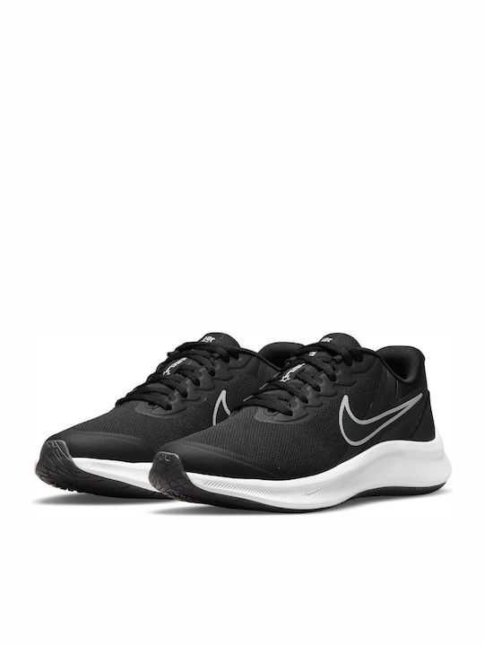 Star Runner Star Runner 3 Kids Sports Shoes Running with Laces Dark Smoke Grey / Black
