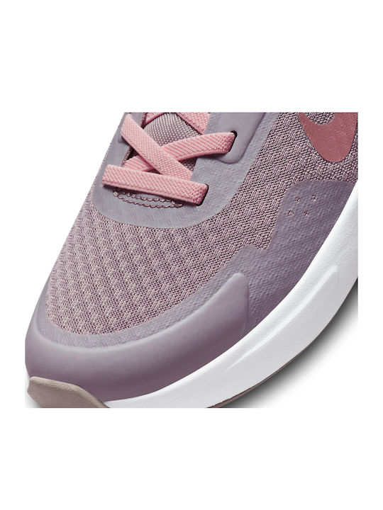 Kids Sports Shoes Running with Hoop & Loop Closure Pink