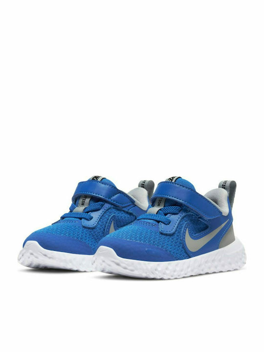Revolution Revolution 5 Kids Sports Shoes Running with Hoop & Loop Closure Game Royal / Lt Smoke Grey / White