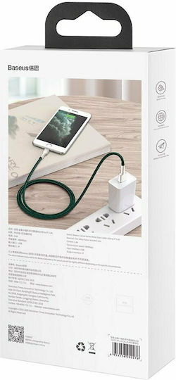 Baseus Braided USB to Lightning Cable Πράσινο 1m (CALJK-A06)