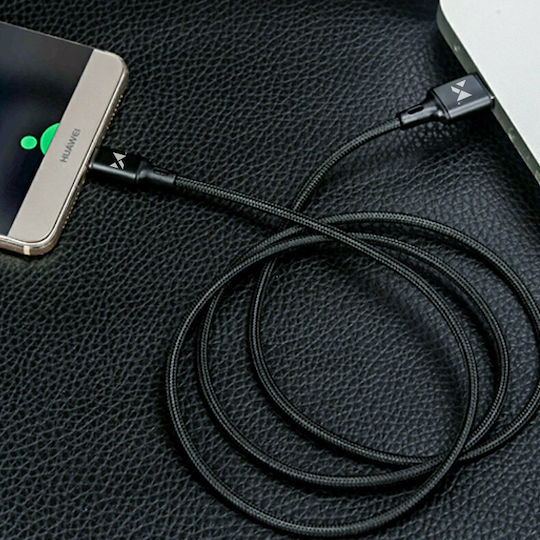 Wozinsky Braided USB-A to Lightning Cable Black 1m (WUC-L1B)