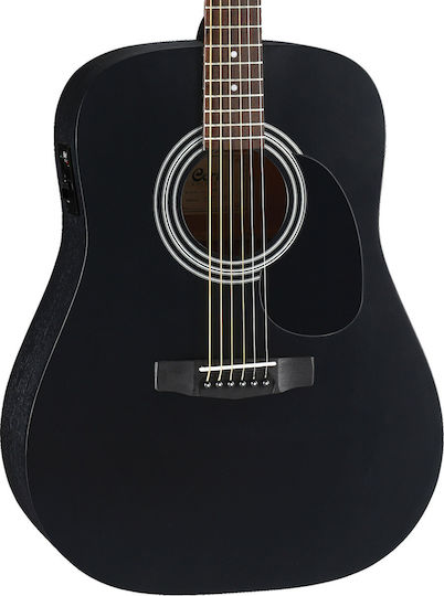 Cort Semi-Akustik Gitarre AD810E Schwarzer Satin