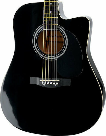 Jacky Jackson Akustisch Gitarre J.J Cherry Stone 801C Ausschnitt Schwarz