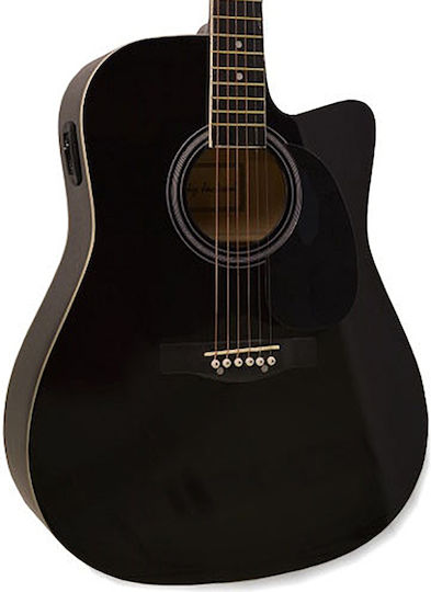 Jacky Jackson Ηλεκτροακουστική Κιθάρα 801 CTV Black Cutaway Black