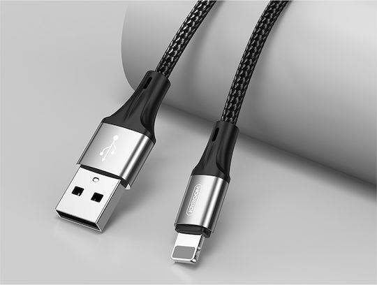 Joyroom S-1030N1 Braided USB to Lightning Cable Μαύρο 1m