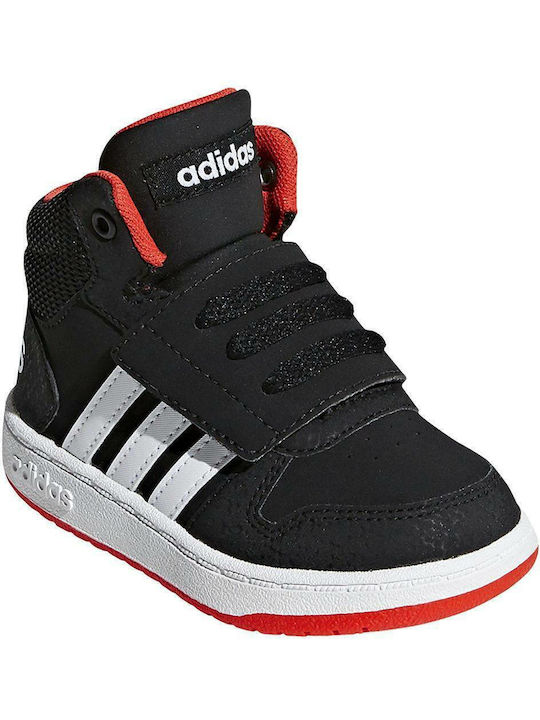 Hoops MID 2.0 I Αθλητικά Παιδικά Παπούτσια Μπάσκετ με Κορδόνια Core Black / Cloud White / Hi-res Red